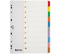 Rexel 1840400 Numeric tab index Multicolore intercalare - Intercalari (Numeric tab index, Multicolore, A4, Cina, 347 g, 228 mm)