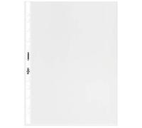 REXEL 22457490 - Buste a perforazione universale, Formato A4, Ecodesk, Trasparente, Confezione da 100