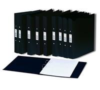 Rexel Budget - Raccoglitore con dorso e portabiglietto da vista, formato: A5, con 2 anelli confezione da 10 nero