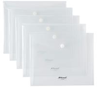 REXEL Buste con bottone A5 Ice (conf.5) - Trasparente - 2101658 A5 Trasparente C