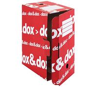 DOX - 1600174 - Scatola archivio Dox&Dox - 17x35x25 cm - bianco e rosso - Esselte Dox - 45638 - Conf. da 12 Pz. - 1600174