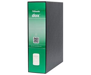 Rexel Esselte Dox 1 Raccoglitore a Leva Formato Commerciale D8, A4, Verde, 1 Pezzo