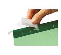 Rexel Etichette ed etichette per cartelle sospese Rexel Classic, trasparente/bianco, confezione da 25, 2115596