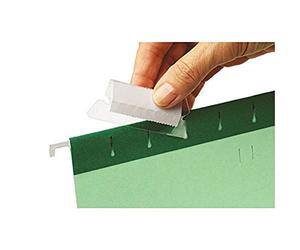 Rexel Etichette ed etichette per cartelle sospese Rexel Classic, trasparente/bianco, confezione da 25, 2115596