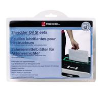 Fogli lubrificanti Rexel A5 per distruggi documenti Conf. 12