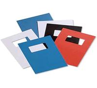 Rexel GBC 46715E Copertine Rilegatura Leathergrain 25 Finestrella, Bianco, 50 Pezzi