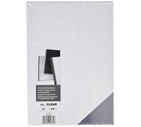 Rexel GBC CY011880-Copertine trasparenti in PVC per rilegatura, formato A4, 300 Micron, confezione da 100, trasparente