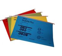 Rexel Multifile Plus - Confezione da 20 cartelle sospese, A4, 15 mm, colori assortiti