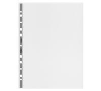 Rexel Nyrex Premium A4 Punched Pocket with Grey Spine, Clear, Left Opening, Pack
