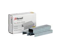 Rexel Punti Metallici 26/6 mm, Confezione da 1000 Pezzi, 6131