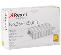 Rexel Punti Metallici 26/6 mm, Confezione da 5000 Pezzi, 6025 26/6 mm Confezione