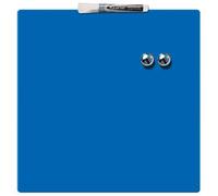 Rexel Nobo Mini Lavagna Magnetica Quadrata Montabile su Parete / Frigorifero, per Casa / Ufficio, Pennarello, Magneti e Kit di Montaggio Inclusi, Cancellabile a Secco, Senza Cornice, 360 x 360 mm, Blu