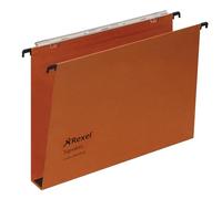 Rexel Cartelle sospese Signaletic - fondo a U 3 cm, interasse 39 cm, Arancione - Confezione 25 pz