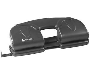 Rexel V412 4 Hole Punch, 12 Sheet Capacity, Adjustable Guide Bar, Metal, Black,