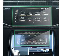 REXGEL Proteggi Schermo Radio GPS LCD Dash Board Protezione dello Schermo per Audi Q8 Q7 2020 2021 di Navigazione per Auto in Vetro Temperato Pellicola Protettiva Sticker (Color : A)