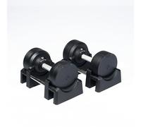 REXGYM Manubrio Regolabile a Carico Variabile Cromati Pesi con Scatti da 1,5 (Matt 4-23.5kg, Coppia)