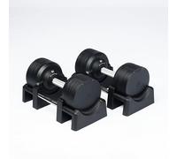 REXGYM Manubrio Regolabile a Carico Variabile Cromati Pesi con Scatti da 1,5 (Matt 4-32.5kg, Coppia)