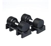 REXGYM Manubrio Regolabile a Carico Variabile Cromati Pesi con Scatti da 1,5 (Matt 4-41.5kg, Coppia)