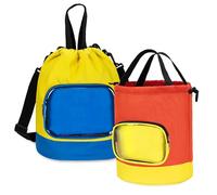 Rexmica 2 Pezzi Borsa Porta Giocattoli con Coulisse, Portagiochi Pieghevole, Organizer Portaoggetti da Viaggio per Giocattoli, Compatibile con Giocattolo, Blocchi Magnetici, Puzzle, Giochi da Tavolo
