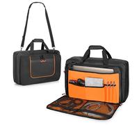 Rexmica Borsa Imbottita per Controller DJ, Compatibile con Pioneer DDJ-FLX4/DDJ-400/DDJ-SB2/DDJ-SB3, Custodi da Trasporto Con Scomparto per Laptop e Tasche per Cavi DJ, Cuffie, Accessori