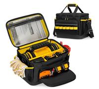 Rexmica Borsa per il trasporto della pompa del compressore d'aria compatibile con DeWalt DCC020IB 20 V Max gonfiatore pneumatici, borsa portaoggetti con fondo rigido e divisore rimovibile per batteria