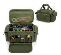 Rexmica Piccola Borsa porta Attrezzi per Uomo con Fondo Spesso Imbottito | Organizer Portautensili, Borsa Attrezzi Elettricista, Porta Utensili da Lavoro per Riparatore, Falegname, Verde oliva