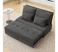 REXO Design moderno: divano doppio, divano imbottito, divano letto pieghevole, divano letto con funzione di sonno, tessuto ciniglia, cuscini spessi, scatola portaoggetti estraibile, adatto per