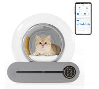 REXO Lettiera per gatti autopulente, Adaptive, 65L, per più gatti, creazione automatica, adatta per molti tipi di lettiera, elimina gli odori, sicura per bambini, bianco