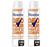 Rexona - Deodorante per tutto il corpo - Spray - 72 ore di protezione - Freschezza agrumi, confezione da 2 x 150 ml