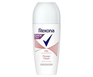 Rexona Deodorante roll-On, Flower Fresh, 0% sali di alluminio, 50 ml
