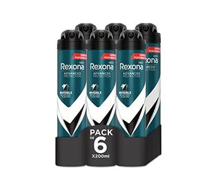 Rexona Deodorante spray protezione avanzata 72h invisibile Black & White Antitraspirante per uomo 200ml - Confezione da 6