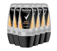 Rexona - difesa Sport, rotolo deodorante - su, uomo, Pack 6 (6 x 50 ml)