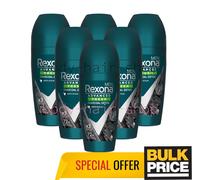 Rexona Men Advanced Fresh Charcoal Detox Xtra Cool Deodorante Roll-on 6 x 45 ml