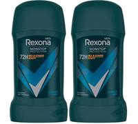 Rexona Men Nonstop Protection Deo Stick Cobalt Dry Anti Transpirant con 72 ore di protezione contro sudore e odore corporeo 50 ml (Confezione da 2)