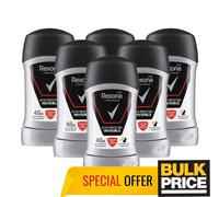 Rexona Uomini Invisible Active Protection+ Stick Deodorante Antibatterico 6-Pack