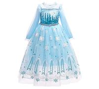 REXREII Vestitos da Principessa Frozen Elsa per Ragazze Carnevale Costumi Travestimento Compleanno Festa Nozze Cerimonia Natale Halloween Cosplay Vestire 2-3 anni