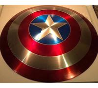 REXRYZ Capitan America Shield - Scudo del Falco e del Soldato d'Inverno - Replica in metallo, Halloween medievale Armatura Cosplay, scudo combattimento LARP, 55,9 cm, età 1+, include cintura in pelle