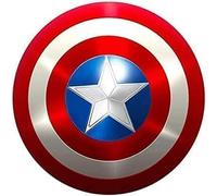 REXRYZ Capitan Americaa Shield - Scudo del falco e del soldato d'inverno, riproduzione in metallo per Halloween, armatura medievale e cosplay, scudo da combattimento LARP
