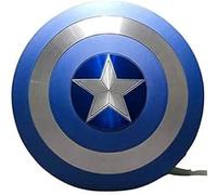 REXRYZ Capitan Shield, Argento & Blu Metallo Con Cinturino in Pelle Scudo Americano Il Soldato D'Inverno Stealth Shield Per Cosplay e Roleplay Scudo Autentico Americano Scudo