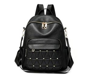 RexuitTio Donna leggero Quilted Nylon Zaino, 3-Way Convertibile Casual Daypack Borsa a spalla Satchel