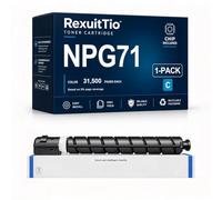 RexuitTio Sostituzione della cartuccia di toner compatibile NPG71 ad alta resa per NPG-71 GPR-55 C-EXV51, adatta a Canon iR-ADV C5535 5540 5550 5560, 4 confezioni Nero Ciano Magenta Giallo