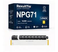 RexuitTio Sostituzione della cartuccia di toner compatibile NPG71 ad alta resa per NPG-71 GPR-55 C-EXV51, adatta a Canon iR-ADV C5535 5540 5550 5560, 4 confezioni Nero Ciano Magenta Giallo