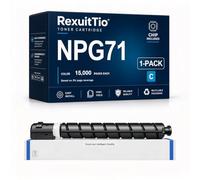 RexuitTio Sostituzione della cartuccia di toner compatibile NPG71 ad alta resa per NPG-71 GPR-55 C-EXV51, adatta a Canon iR-ADV C5535 5540 5550 5560, 4 confezioni Nero Ciano Magenta Giallo