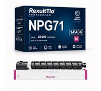RexuitTio Sostituzione della cartuccia di toner compatibile NPG71 ad alta resa per NPG-71 GPR-55 C-EXV51, adatta a Canon iR-ADV C5535 5540 5550 5560, 4 confezioni Nero Ciano Magenta Giallo