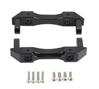 REXVTNS 2Pcs RC Bumper Bracket 1/10 Chassis | Black Aluminum Alloy Long - Lasting Mount | Front/Rear Bumper Bracket for 1/10 Chassis Carbon Fiber Bumper | High Temp & Shock Sturdy