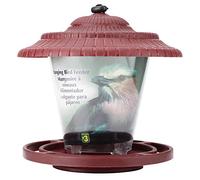 REXVTNS Bird Feeder with Serving Plate | Transparent Seed Container & Fruit Holder | Hanging Bird Feeder for Garden/Window View/Outdoor | Sturdy PP Material, Easy to Maintain