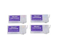REXVTNS Ink Cartridge 4 Colors PP BK/C/M/Y | Enhanced Printing for Photo Paper/Documents/Test Papers | Compatible for Most Printers | Easy Installation & Refillable Design (ICBK84/ICC84/ICM84/ICY84)