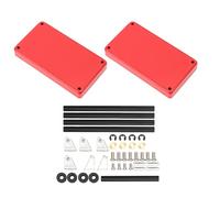 REXVTNS Mini 2 - Tier Tools Storage Trolley | Mobile Workshop Cart for RC Vehicles 1/8 1/10 1/12 1/16 Scale | Metal Garage Repair Organizer with Wheels/Screws/Bolts Holder (Red)