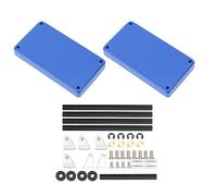 REXVTNS Mini 2 - Tier Tools Storage Trolley | Mobile Workshop Cart for RC Vehicles 1/8 1/10 1/12 1/16 Scale | Metal Garage Repair Organizer with Wheels/Screws/Bolts Holder (Blue)