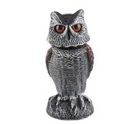 REXVTNS Plastic Shake Head Owl Figure | Scare Birds Away with Lifelike Motion | Fake Owl for Garden/Yard/Farm | High Simulation Design, Wind - Activated Head